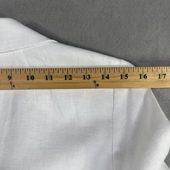 MADEWELL The Larsen Blazer Women Size XS 100% Linen White - Picture 15 of 16